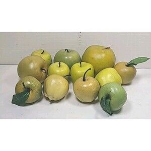 Vintage Faux Fruit Lot Apples Life-Sized Artificial Fruit